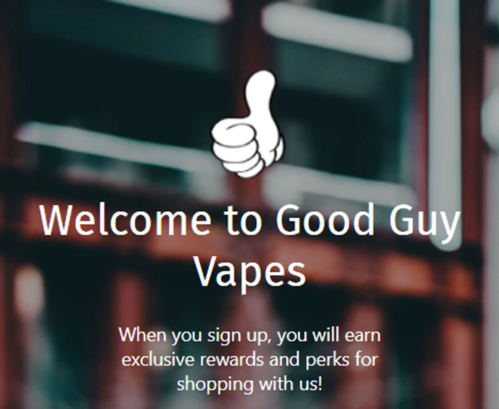 Good Guy Vapes Rewards Redeem Points